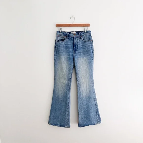 Madewell The Perfect Vintage Flare Leg Jeans | High Rise Medium Wash Denim - Picture 2 of 10